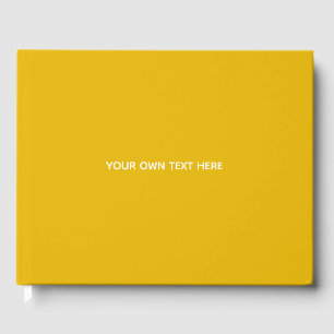 Create Your Own Yellow Custom Design Guest Book