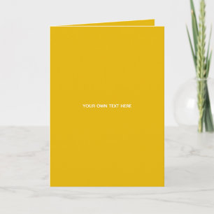 Create Your Own Yellow Custom Design Holiday Card