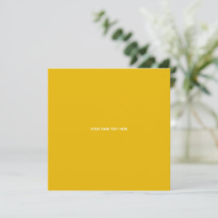 Create Your Own Yellow Custom Design Invitation