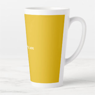 Create Your Own Yellow Custom Design Latte Mug