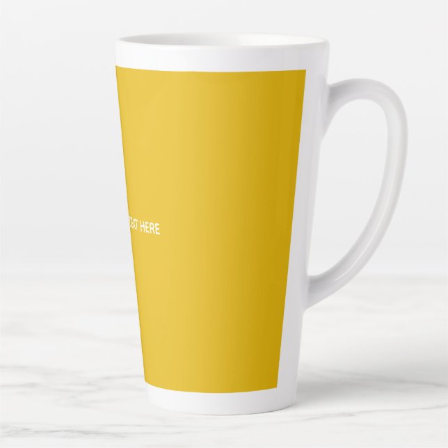 Create Your Own Yellow Custom Design Latte Mug (Right)