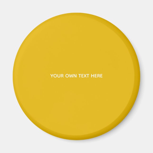 Create Your Own Yellow Custom Design Magnet (Front)