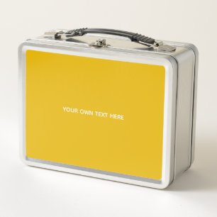 Create Your Own Yellow Custom Design Metal Lunch Box