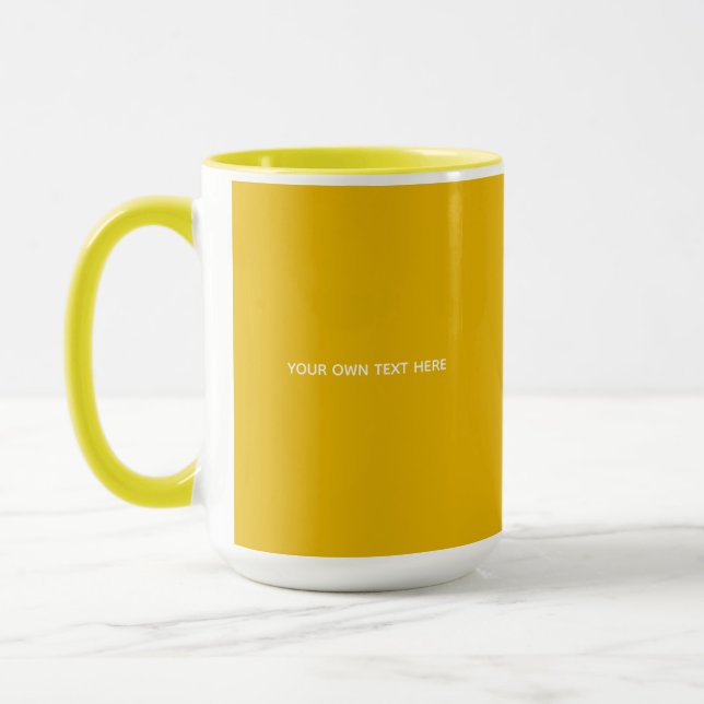 Create Your Own Yellow Custom Design Mug (Left)