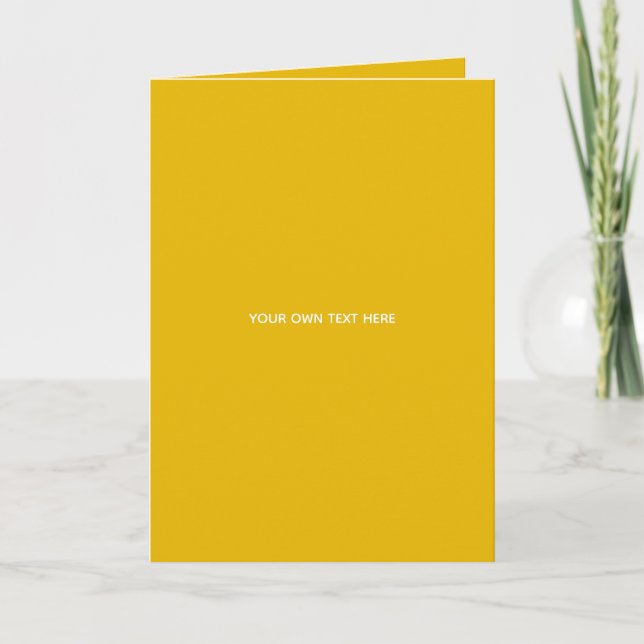 Create Your Own Yellow Custom Design Note Card (Front)