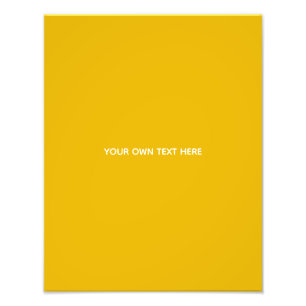 Create Your Own Yellow Custom Design Photo Print