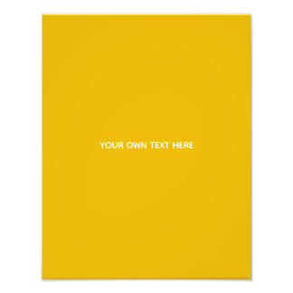 Create Your Own Yellow Custom Design Photo Print