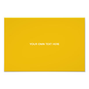 Create Your Own Yellow Custom Design Photo Print
