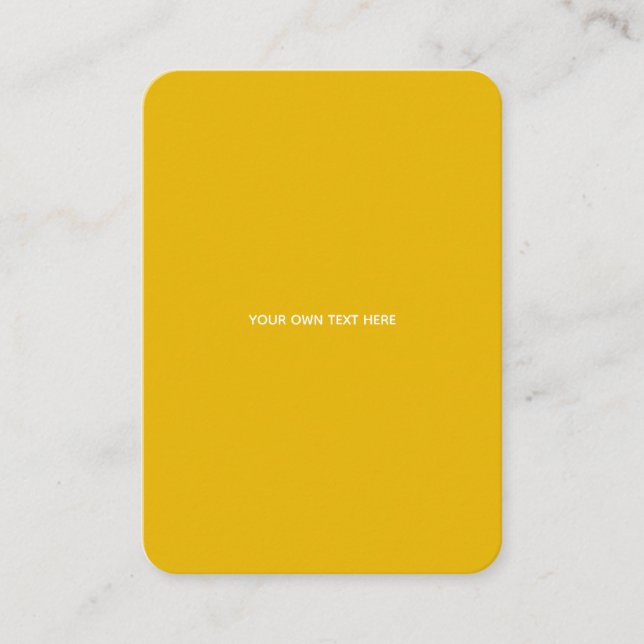 Create Your Own Yellow Custom Design Place Card (Front)