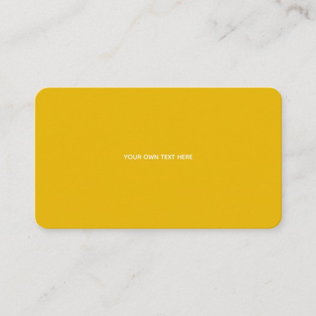 Create Your Own Yellow Custom Design Place Card (Front)