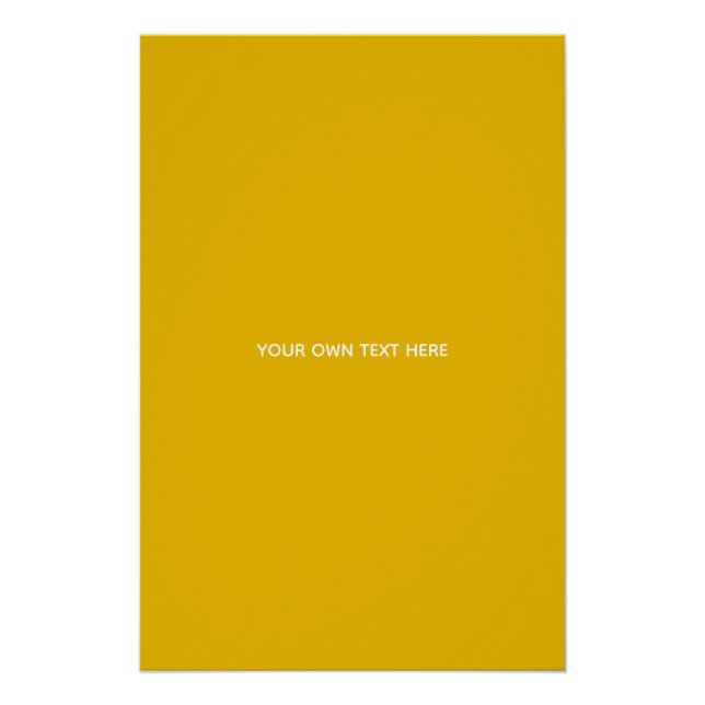 Create Your Own Yellow Custom Design Poster (Front)