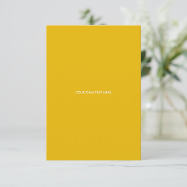 Create Your Own Yellow Custom Design Save The Date (Standing Front)
