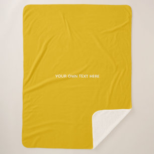 Create Your Own Yellow Custom Design Sherpa Blanket