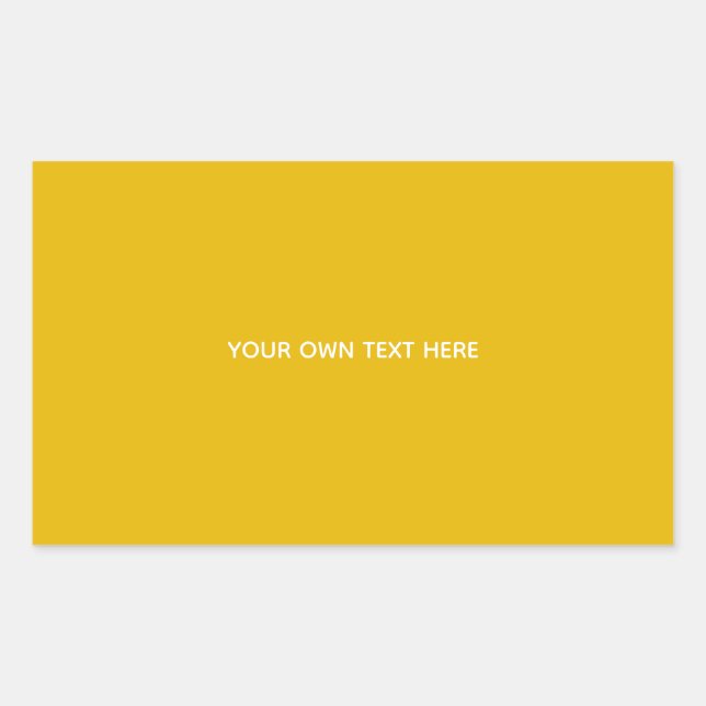 Create Your Own Yellow Custom Design Sticker (Front)