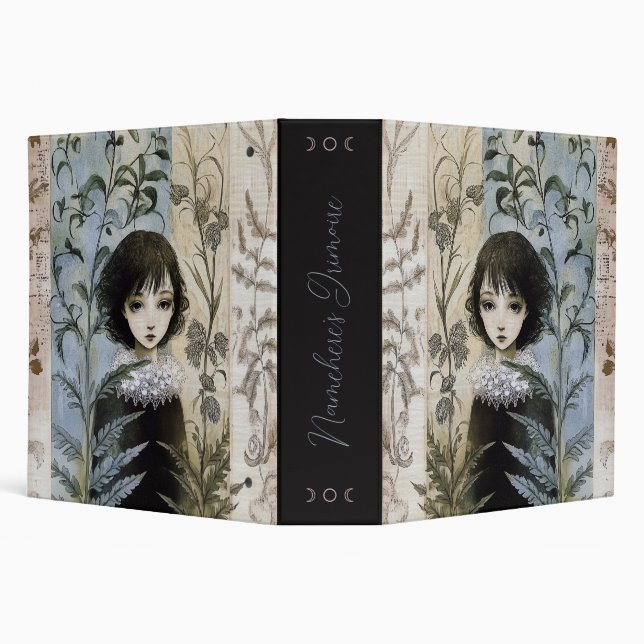 Create Your Own Young Hedge Witch Botanical Binder (Background)