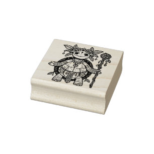 Create Your Own Young Tortoise Shaman Rubber Stamp