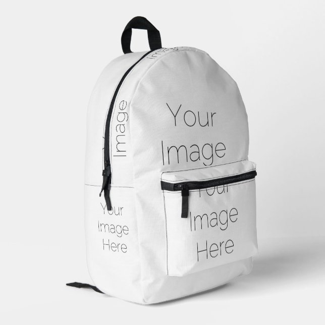 "create your own" your image here teen printed backpack (Back Corner Left)