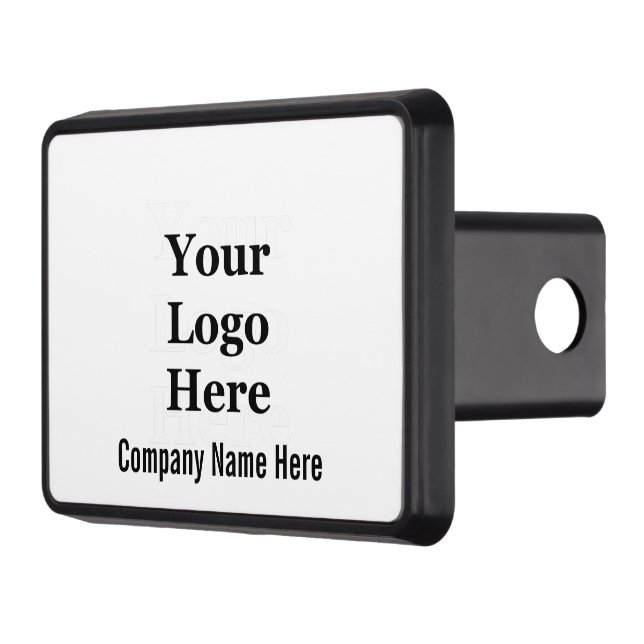 Create Your Own Your Logo Here for White Trailer Hitch Cover (Left)