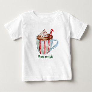 Create Your Own Yuletide Peppermint Hot Cocoa Baby T-Shirt