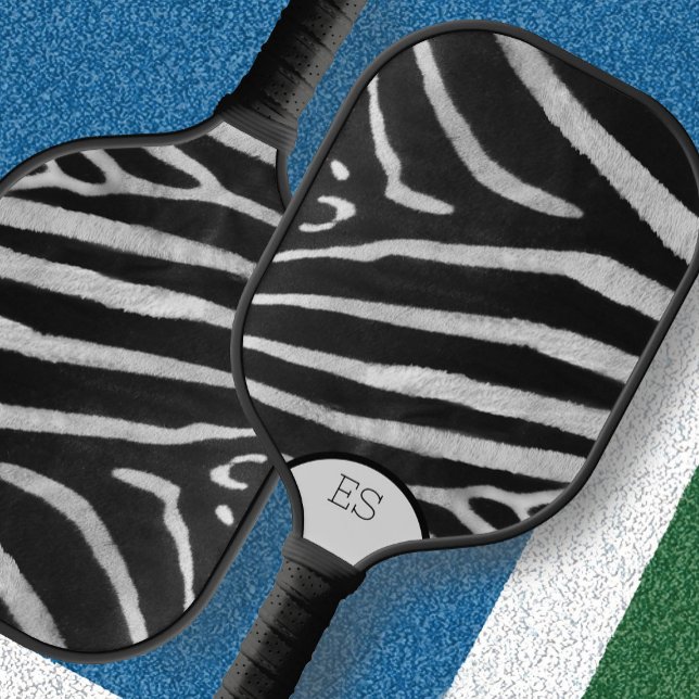 Create Your Own Zebra Monogram Pickleball Paddle (Creator Uploaded)