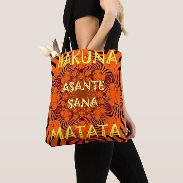 Create Your Own Zebra Print African style Tote (Close Up)