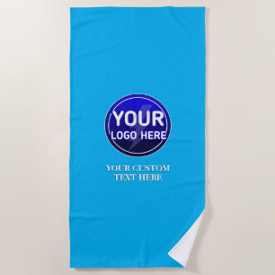 Create your owner's custom logo/editable template  beach towel