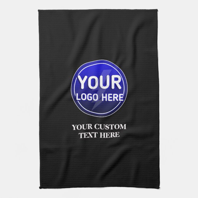 Create your owner's custom logo/editable template  kitchen towel (Vertical)