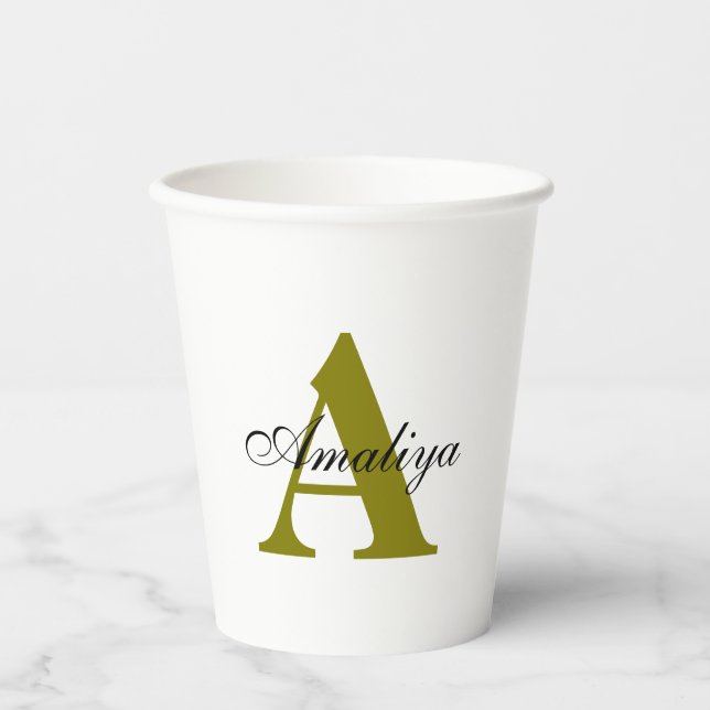 Create your owner's custom Name Paper Cups (Front)