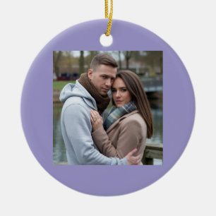Create Your Perfect Couple Image Personalized Art Ceramic Ornament