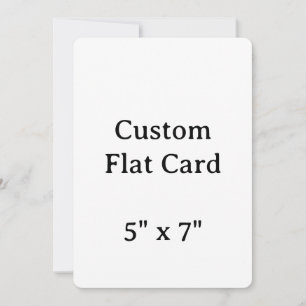 Create your Personalise 5" x 7"  Rounde Flat Card 