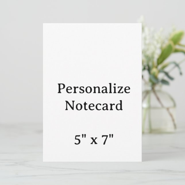 Create Your Personalize5" x 7" Flat Notecard (Standing Front)