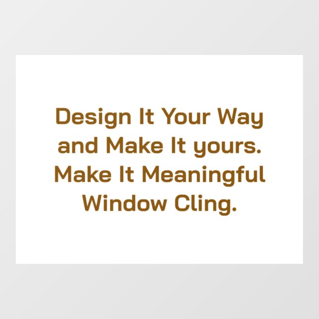 Create Your Personalize 11" x 8" Window Cling (Sheet)