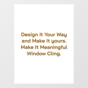 Create Your Personalize 18" x 24" Window Cling