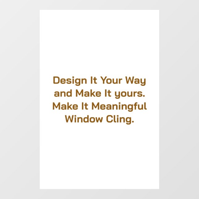 Create Your Personalize 20" x 30" Window Cling (Sheet)