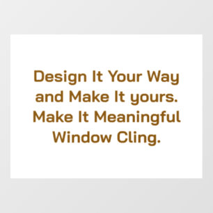 Create Your Personalize 24" x 18" Window Cling