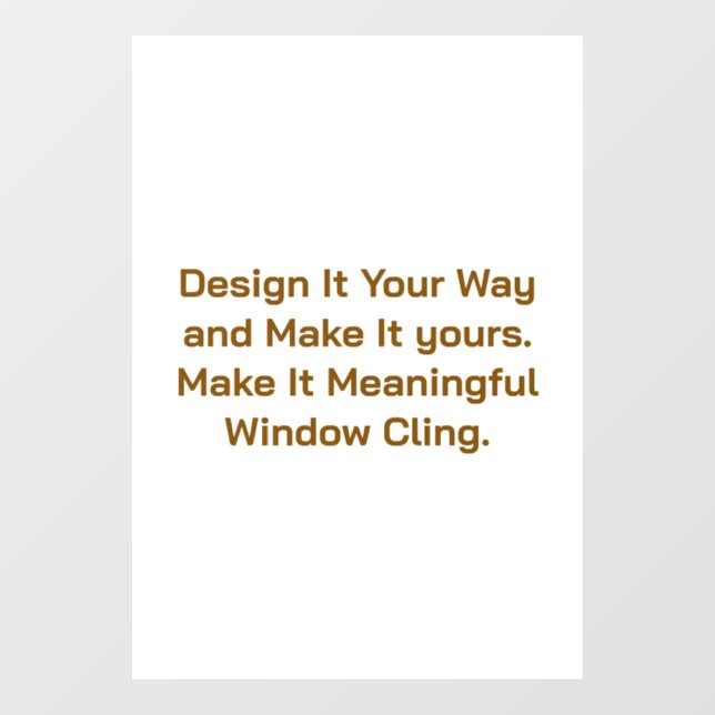 Create Your Personalize 28" x 40" Window Cling (Sheet)