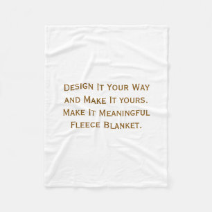 Create Your Personalize 30" x 40" Fleece Blanket