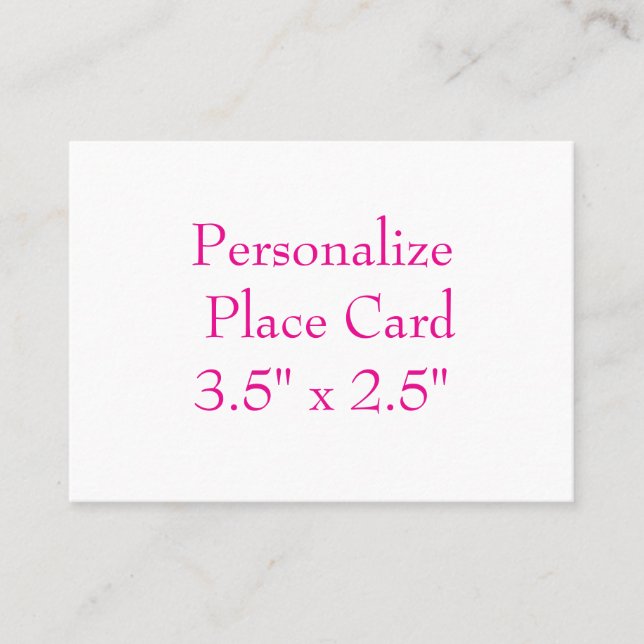 create your personalize 3.5" x 2.5" simple Squared Place Card (Front)