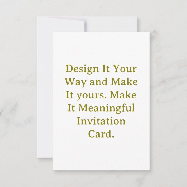 Create Your Personalize 3.5" x 5" Squared Invitation (Front)