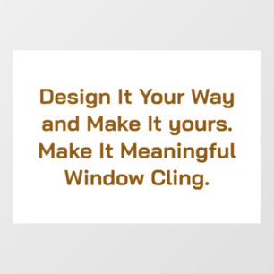 Create Your Personalize 40" x 28" Window Cling