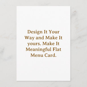 Create Your Personalize 4.5" x 6.25" Menus Cards