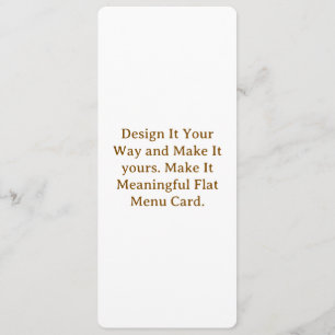 Create Your Personalize 4" x 9.25" Menus Cards