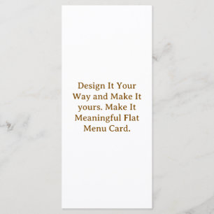 Create Your Personalize 4" x 9" Menus Cards