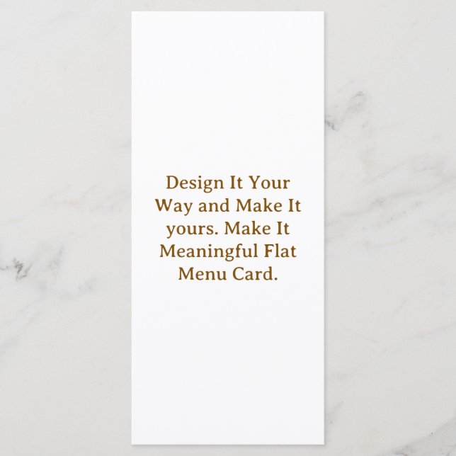 Create Your Personalize 4" x 9" Menus Cards (Front)