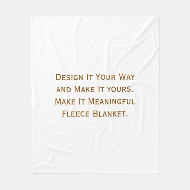 Create Your Personalize 50" x 60" Fleece Blanket (Front)