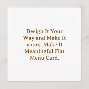 Create Your Personalize 5.25" x 5.25" Menus Cards