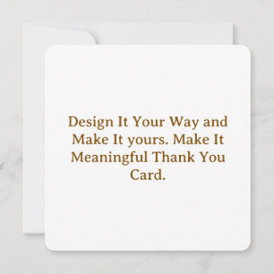 Create Your Personalize 5.25" x 5.25" Rounded Thank You Card