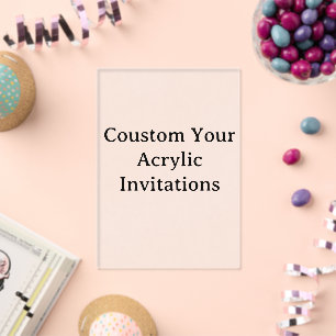 create your personalize 5" x 7"  acrylic invitations