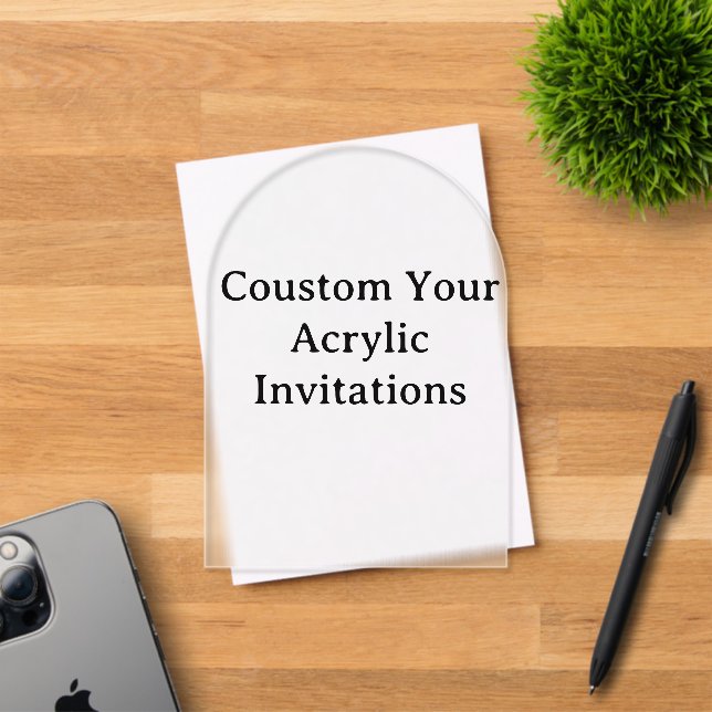 create your personalize 5" x 7" Arch Acrylic Invitations (Insitu (Invitation Card))