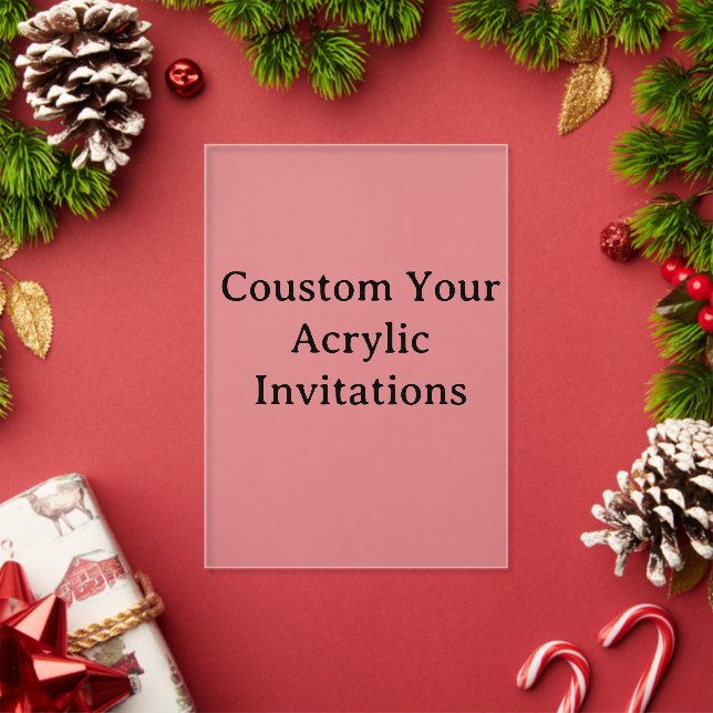 create your personalize 5" x 7" Frosted Acrylic Invitations (Insitu (Holiday))